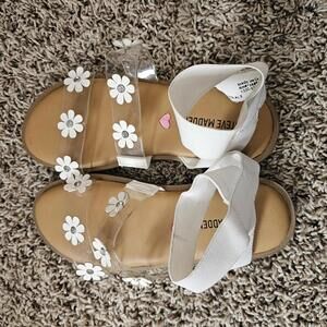Steve Madden girl's Floral‎ Clear Strap Sandals